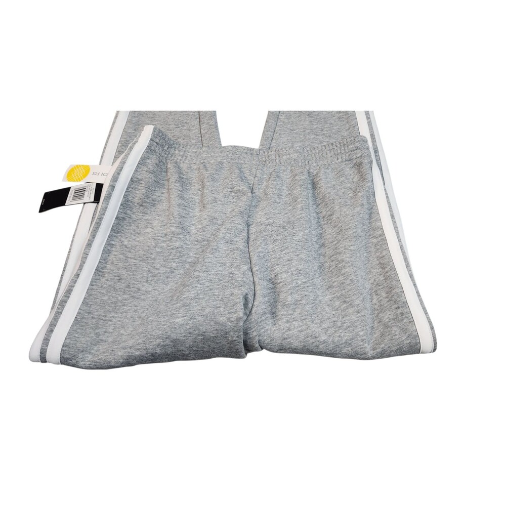 Adidas Kids Size Large Grey Bold 3S Heather Fleece Jogger Sweatpants NWT